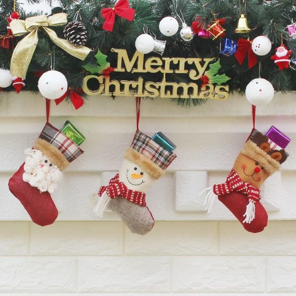 Hang Ornament Christmas Stockings Present Bags, Random Style Delivery - Image 5