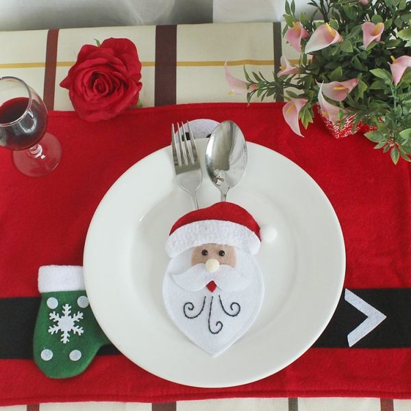 3 in 1 Christmas Decoration Cartoon Style Cutlery Holders - Image 2