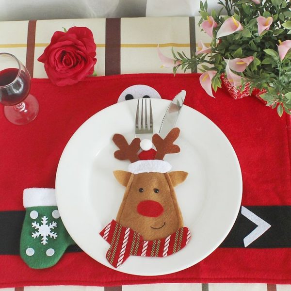 3 in 1 Christmas Decoration Cartoon Style Cutlery Holders - Image 3