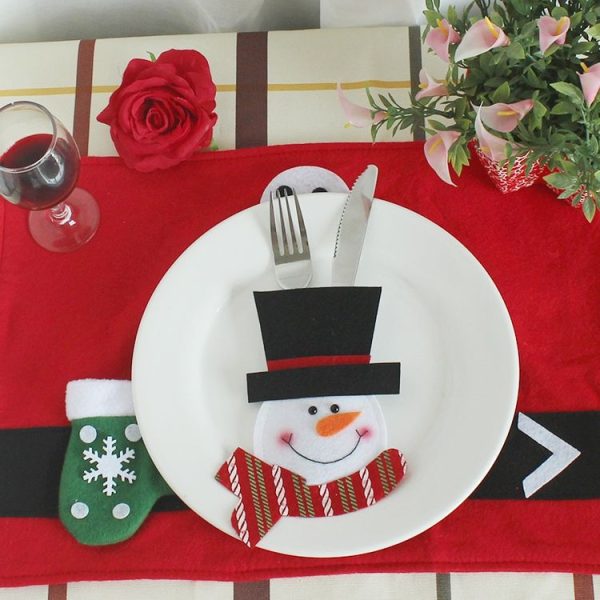 3 in 1 Christmas Decoration Cartoon Style Cutlery Holders - Image 4