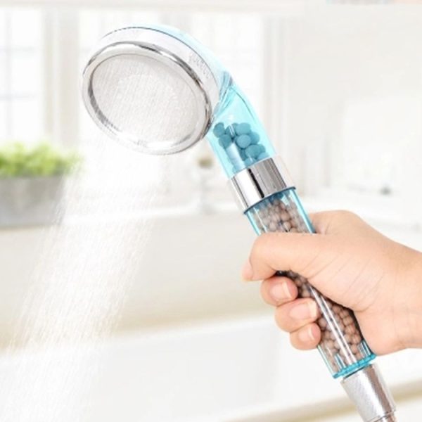 PC Negative Ions Shower Head, Size: Small, Interface: 2cm (Blue)