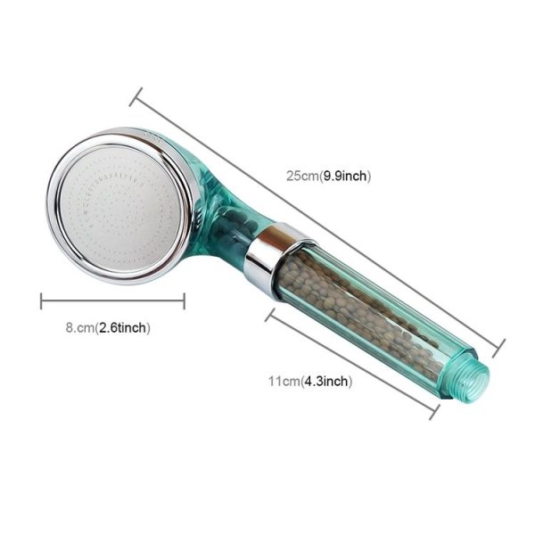 PC Negative Ions Shower Head, Size: Large, Interface: 2cm (Blue) - Image 2