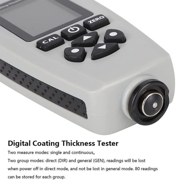 RZEC770 LCD Display Coating Paint Thickness Gauge Meter Tools (Grey) - Image 9