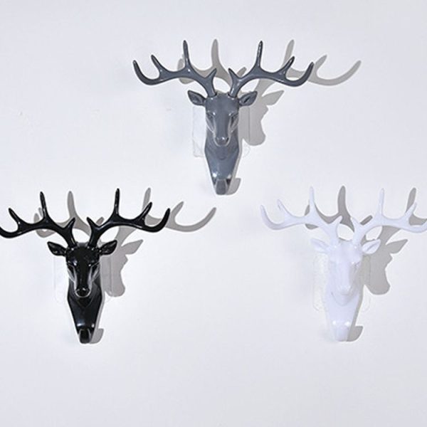 European-Style Rural Pendant Deer Head Wall Hanging Clothes Hook, Random Color Delivery - Image 10