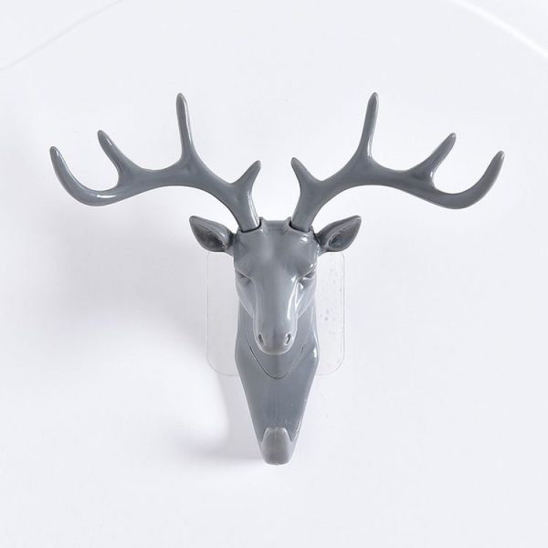 European-Style Rural Pendant Deer Head Wall Hanging Clothes Hook, Random Color Delivery - Image 4