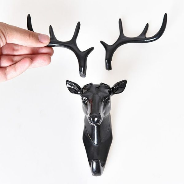 European-Style Rural Pendant Deer Head Wall Hanging Clothes Hook, Random Color Delivery - Image 6