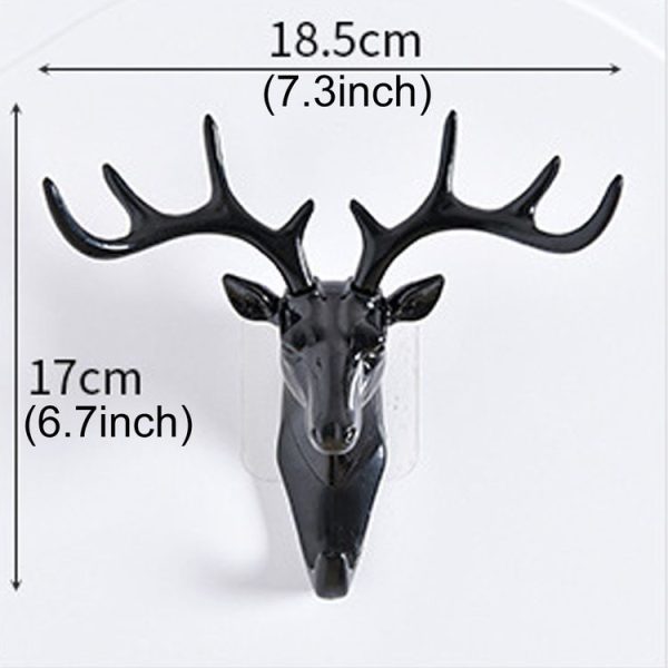 European-Style Rural Pendant Deer Head Wall Hanging Clothes Hook, Random Color Delivery - Image 7