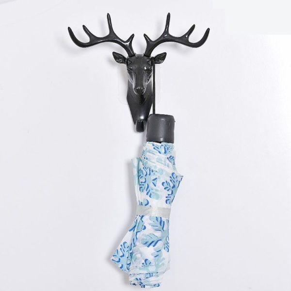 European-Style Rural Pendant Deer Head Wall Hanging Clothes Hook, Random Color Delivery - Image 8