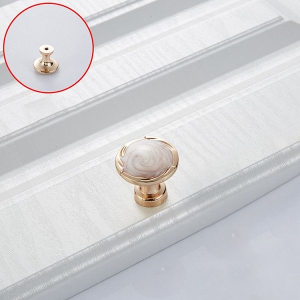 5 PCS 6510-Single White Amber Drawer Cabinet Door Single Grain Single Processor Handle - Image 2