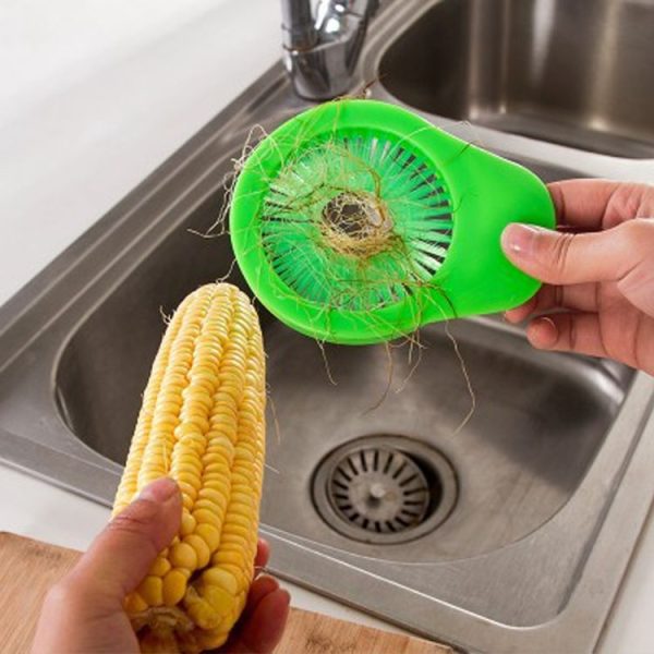 2 PCS Creative Kitchen Utensils Multi-Functional Portable Corn Brush Slit to Brush, Random Color Delivery (Green) - Image 3