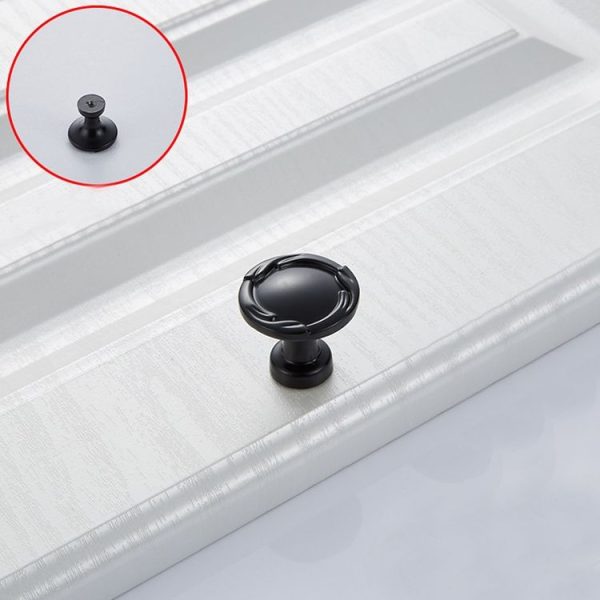 5 PCS 6510-Single Matte Black Drawer Cabinet Door Single Grain Single Processor Handle - Image 2