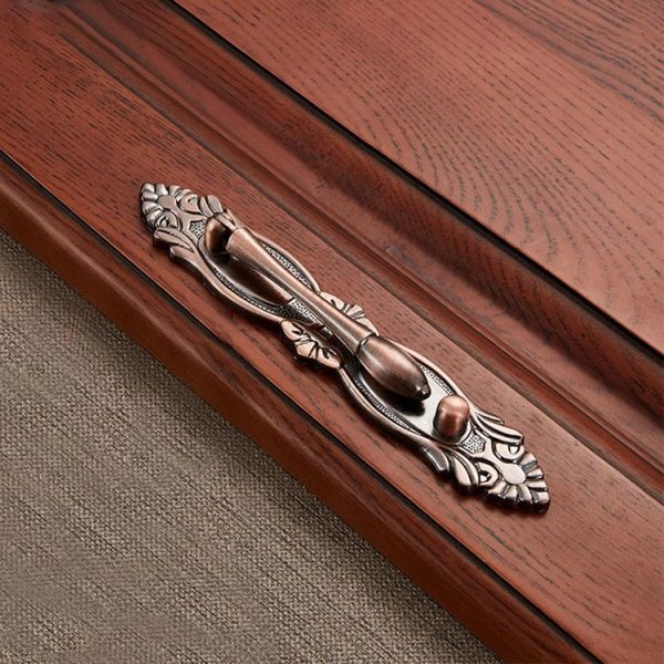 5 PCS 6043-64 Red Ancient Drawer Cabinet Door Bronze European Style Handle - Image 2
