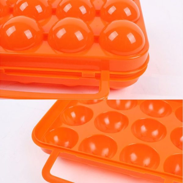 Outdoor Portable 12 Grid Egg Storage Case Holder Tray Carrier Crush-proof Break-proof Protection for Picnic Outdoor Hiking, Random Color Delivery - Image 2