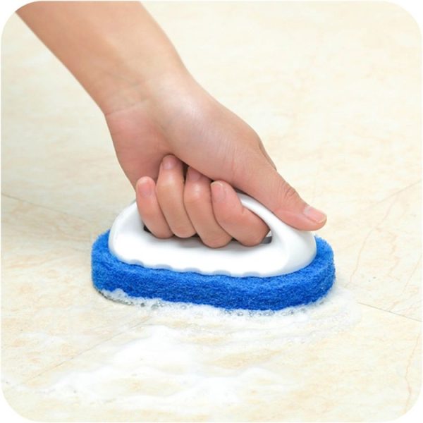 2pcs Decontamination Sponge Hard Bottom Cleaning Brushes Dry and Wet Cleaning Brush for Kitchen / Cooking Bench / Bathroom / Bathtub, Random Color Delivery - Image 5