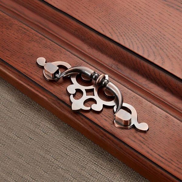 3 PCS 6057-96 Red Ancient Drawer Cabinet Door Bronze European Style Handle - Image 2