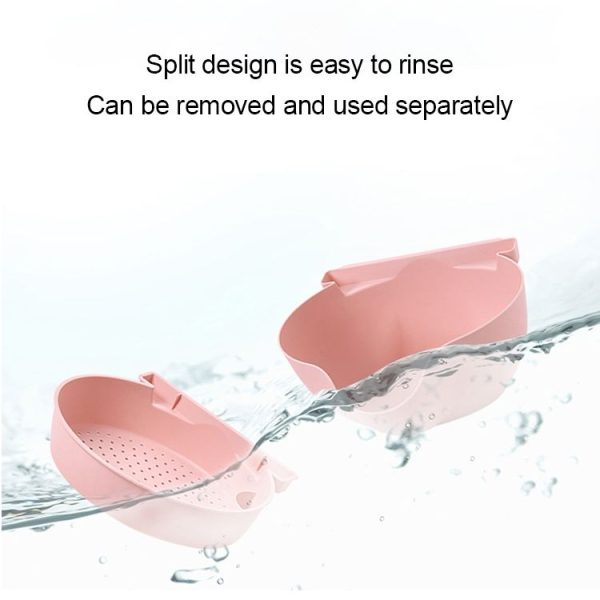 Kitchen Double Layer Fruit Bowl Washing Basket Lazy Bracket Snack Nuts Bowl (Blue) - Image 5