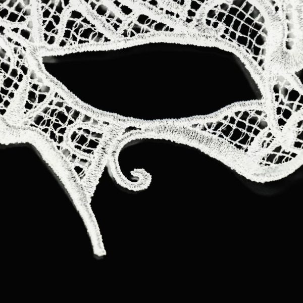 Halloween Masquerade Party Dance Sexy Lady Lace Bat Mask (White) - Image 5
