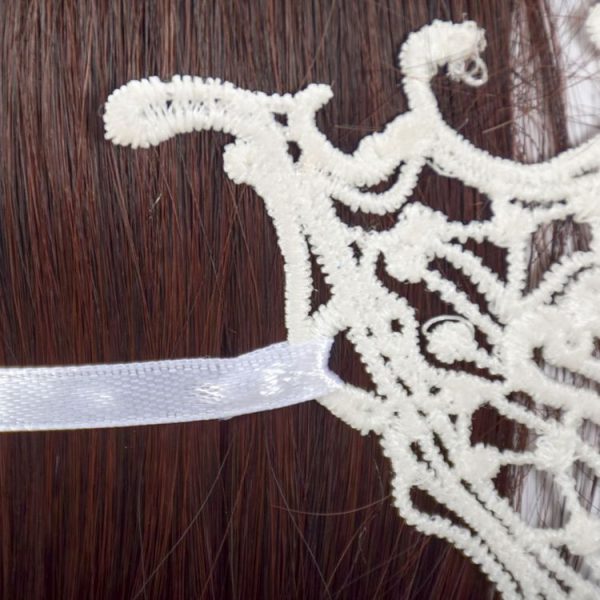 Halloween Masquerade Party Dance Sexy Lady Semi-eyed Face Lace Mask (Black) - Image 4