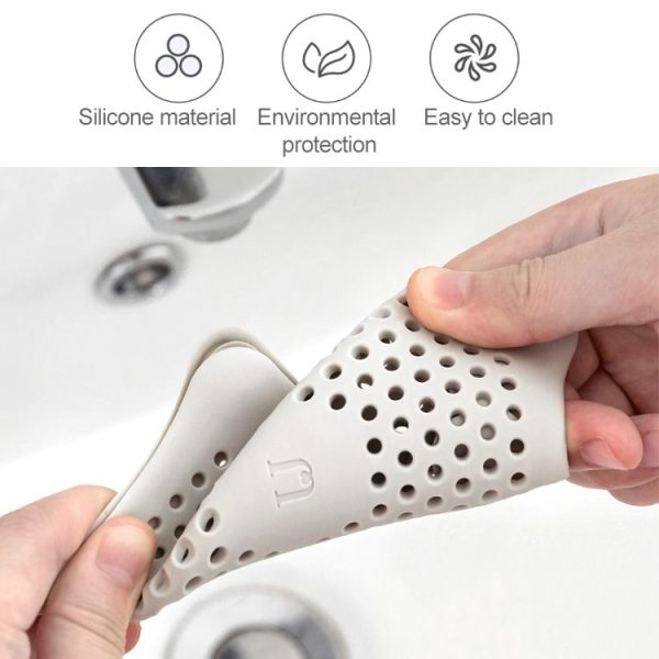 Original Xiaomi Youpin jordan & judy Silicone Filter Sundries Cleaning Strong Adsorption Easily Clean Fine Eyelet Sink Strainer - Image 4