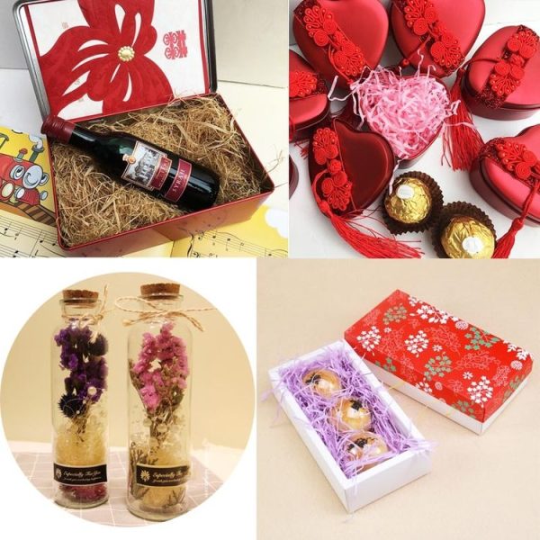 20g RF1101-20 Raffiti Filler Paper Grass Shredded Crumpled Wedding Decorations Party Gift Box Filling (Red) - Image 4