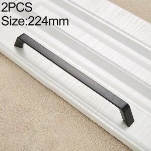 2 PCS 9009_224 Simple Black Drawer Cabinet Handle