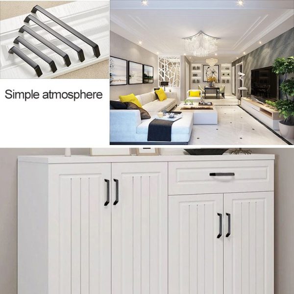 2 PCS 9009_224 Simple Black Drawer Cabinet Handle - Image 8