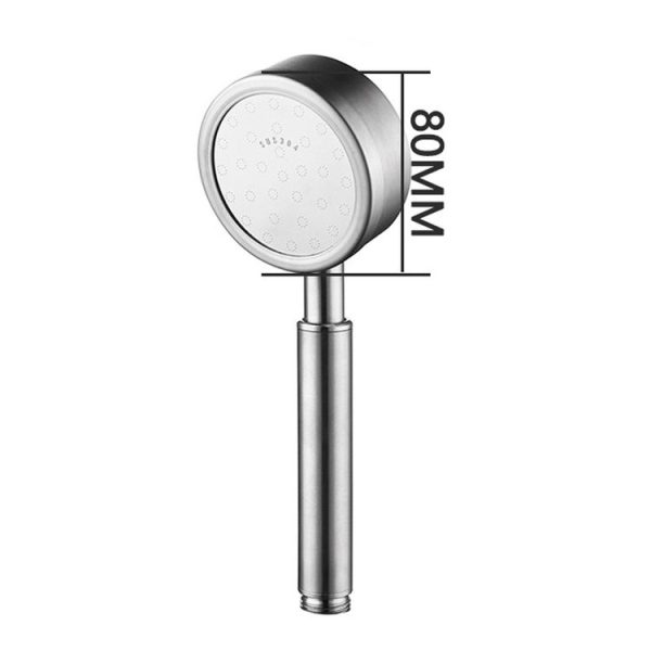 Removable and Washable 304 Stainless Steel Round Pressurized Handheld Shower Head, Size: 80mm (Silver) - Image 2
