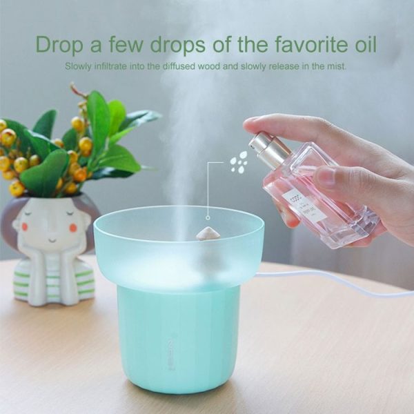 DC 5V 1A Columnar Household Quiet Fog Volume Desktop Air Humidifier Aromatherapy Machine with Colorful Lights, Capacity: 200mL (Pink) - Image 7
