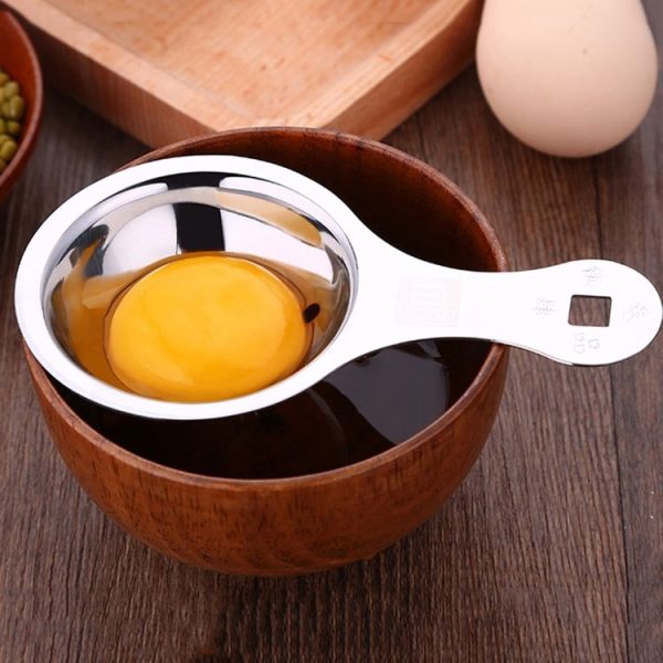 SSGP Stainless Steel Egg Yolk Separator Protein Dividers Spoon with Logo