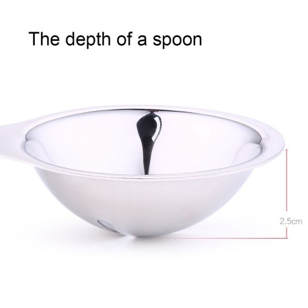 SSGP Stainless Steel Egg Yolk Separator Protein Dividers Spoon with Logo - Image 3
