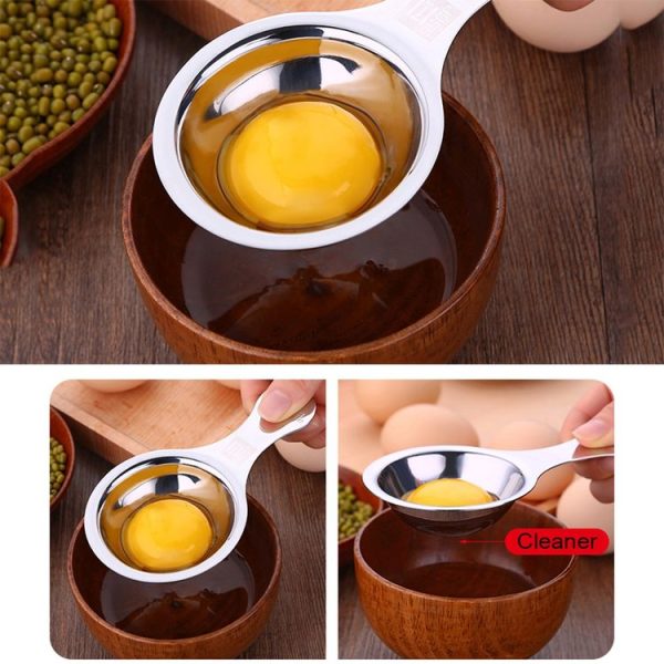 SSGP Stainless Steel Egg Yolk Separator Protein Dividers Spoon with Logo - Image 8