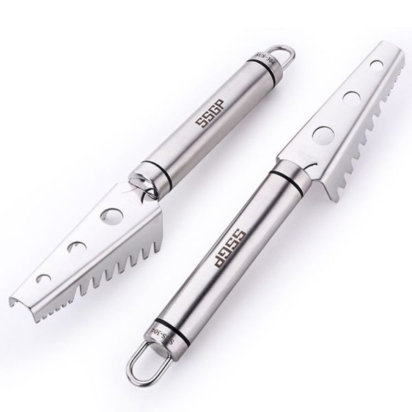 SSGP Stainless Steel Fish Scale Planing Knife Kitchen Essential, Length: 20.5cm - Image 2