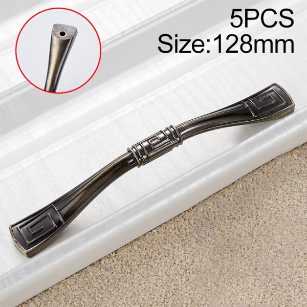 5 PCS 6056-128 Drawer Cabinet Door European Style Solid Handle (Cyan)