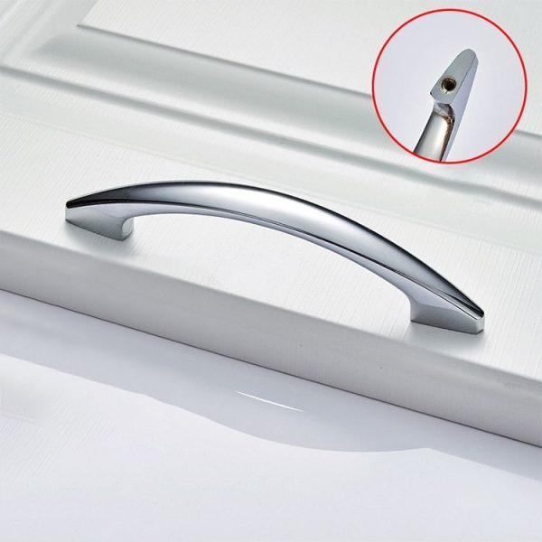 5 PCS 4027-96 Bright Chrome Drawer Cabinet Door Modern Simple American Style Handle - Image 2