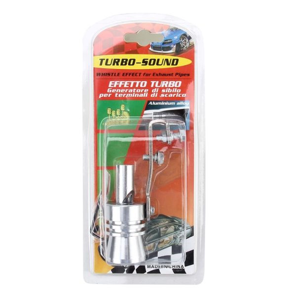 Universal Aluminum Turbo Sound Exhaust Muffler Pipe Whistle Car Simulator Whistler, Size: M - Image 5