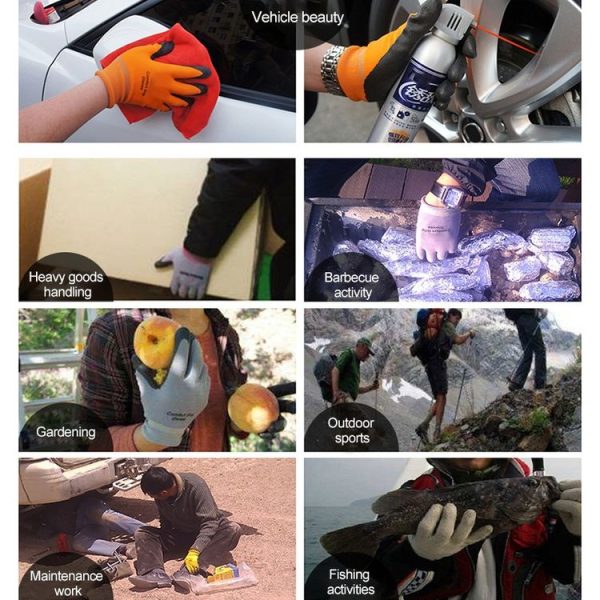 Comfortable Non-slip Wear-resistant Nitrile Rubber Electrician Working Gloves, Size: L - Image 7