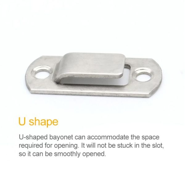 2 PCS Security Door Stainless Steel 90 Degree Right Angle Door Buckle Corner Insert - Image 3