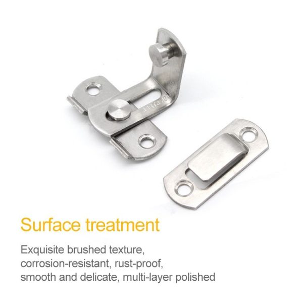2 PCS Security Door Stainless Steel 90 Degree Right Angle Door Buckle Corner Insert - Image 4