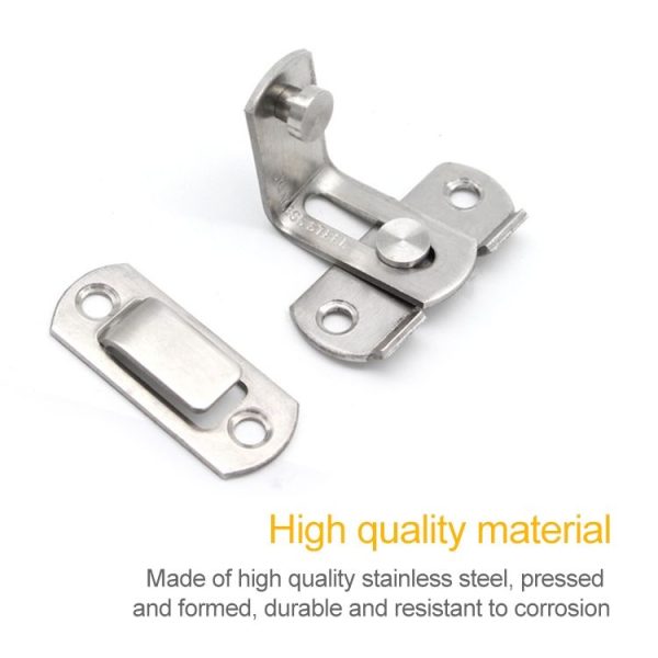 2 PCS Security Door Stainless Steel 90 Degree Right Angle Door Buckle Corner Insert - Image 5