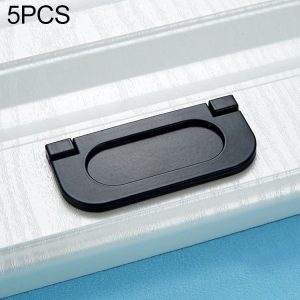 5 PCS 1052-64 Drawer Cabinet Door Modern Simple Flat Handle (Black)