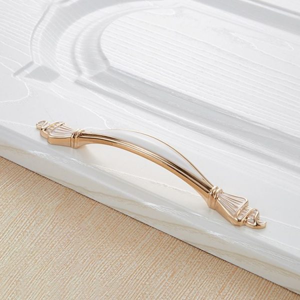 5 PCS 6543-96K Gold Porcelain White Modern Shoe Cabinet Wine Cabinet Handle - Image 2