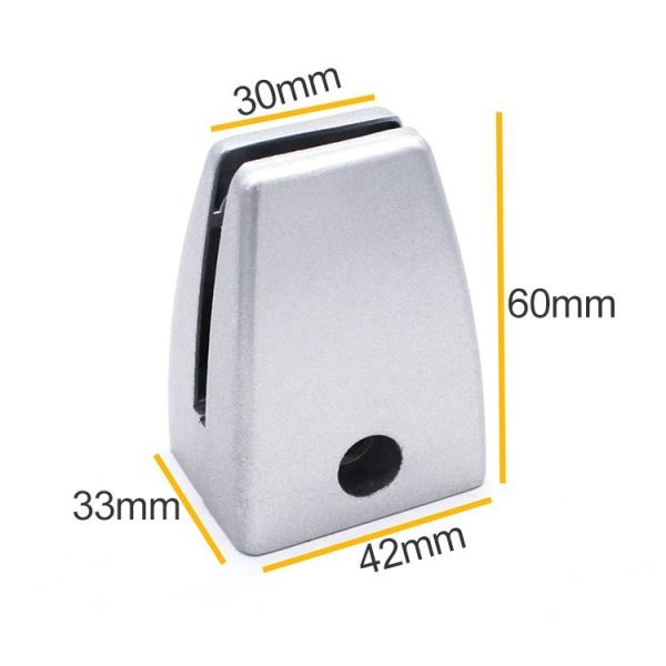 2 PCS Space Aluminum Alloy Desk Screen Clamps Screen Baffle (Black) - Image 4