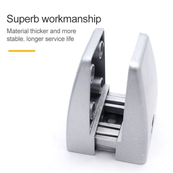 2 PCS Space Aluminum Alloy Desk Screen Clamps Screen Baffle (Black) - Image 5