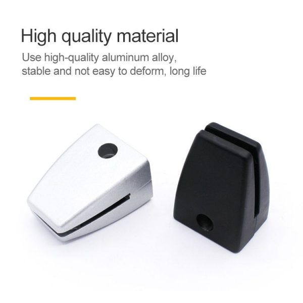 2 PCS Space Aluminum Alloy Desk Screen Clamps Screen Baffle (Black) - Image 6