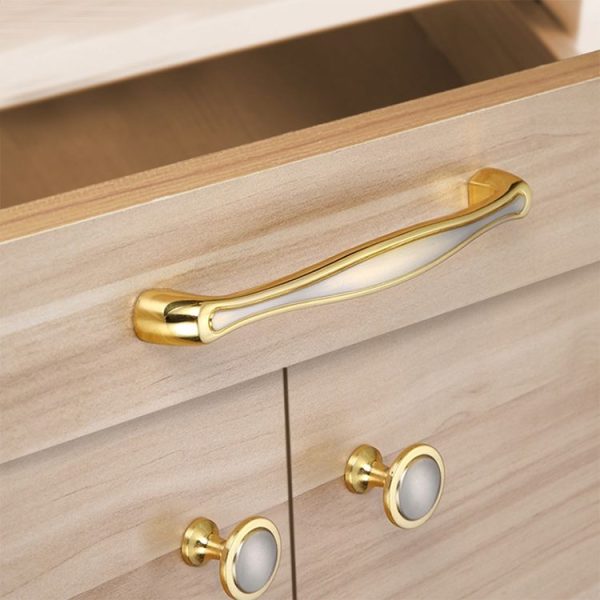 4003-single Double Gold Zinc Alloy Cabinet Drawer Door Handle - Image 3