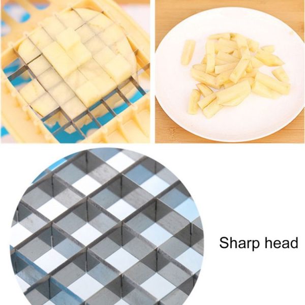 Kitchen Gadget Multi-function Potato Slicer (White) - Image 5