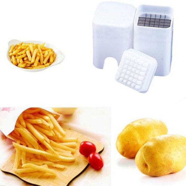 Kitchen Gadget Multi-function Potato Slicer (White) - Image 6
