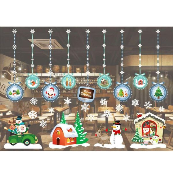 Christmas Creative Glass Wall Stickers Window Decoration Removable, Size: 55*38cm - Image 2