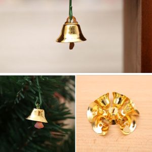 10 in 1 Christmas Decorating Christmas Tree Small Bells Decoration Supplies, Size: 2*2cm (Gold)