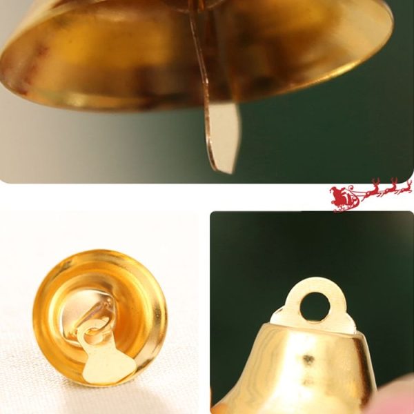 10 in 1 Christmas Decorating Christmas Tree Small Bells Decoration Supplies, Size: 2*2cm (Gold) - Image 3